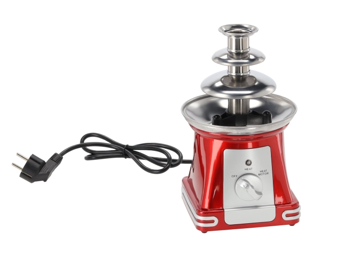 Fuente de chocolate retro de 70 W roja