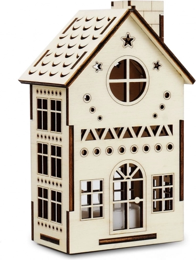 Casa grande de madera Observatorio con vela LED