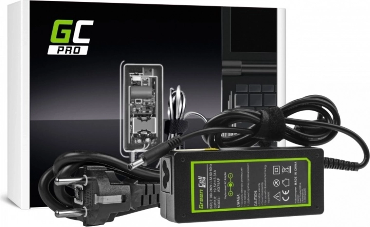 Cargador Green Cell PRO 65W 19,5V 3,34A para DELL (4,5 × 3,0 mm)