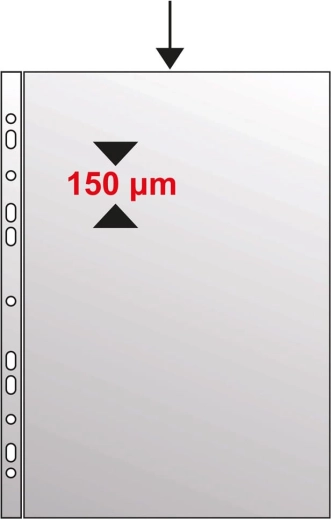 Funda multitaladro brillante A4 140 mic
