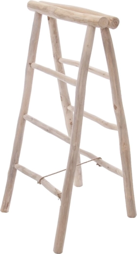 Escalera decorativa de madera de teca 50 × 50 × 100 cm