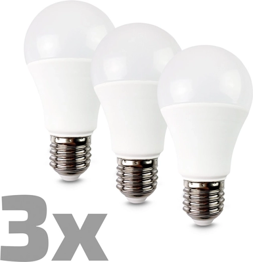 Bombilla LED Ecolux E27 12 W 3000 K 1080 lm - 3 unidades
