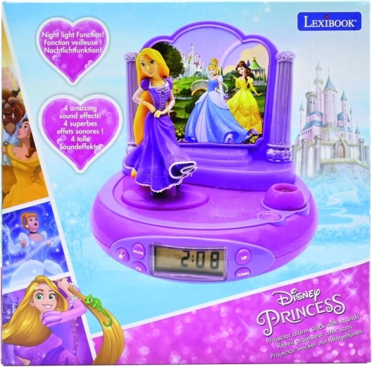 Despertador 3D con proyector Disney Princesas Rapunzel