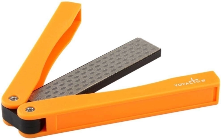 Afilador de diamante de doble cara Taidea Outdoor con empuñadura plegable