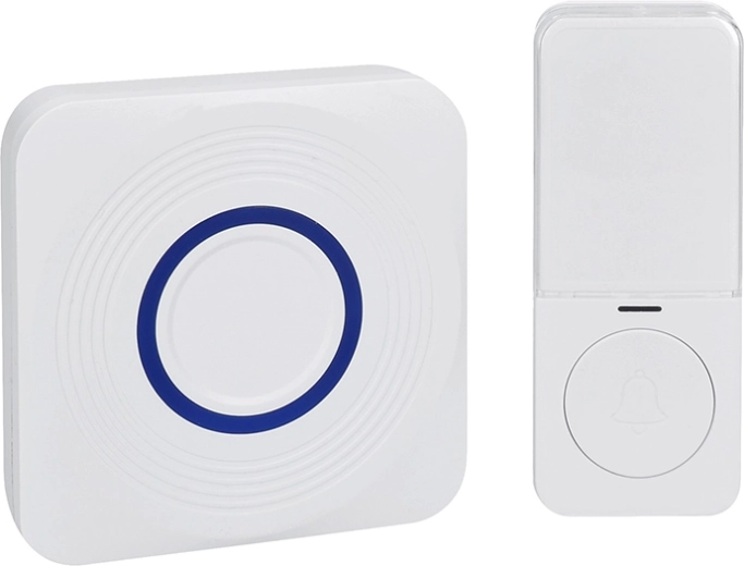 Timbre inalámbrico Solight con USB-C y alimentación por batería, 200 m, blanco