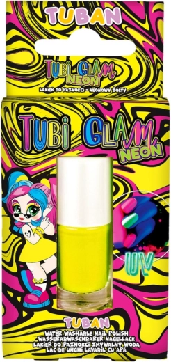 Esmalte de uñas infantil amarillo neón Tuban Tubi Glam 5 ml