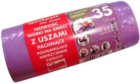 Bolsas de basura con asas 35 l con aroma a lavanda