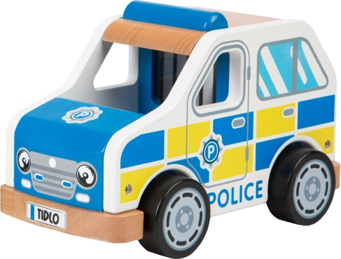 Coche de policía de madera Tidlo