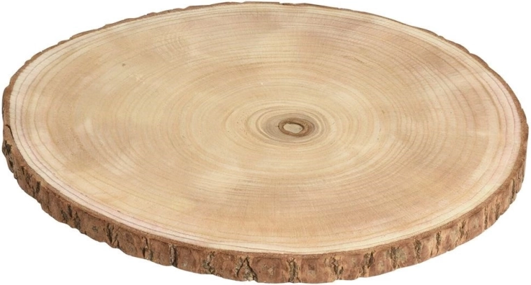 Rodaja de madera con corteza 32-37 cm