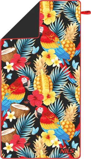 Toalla de microfibra de secado rápido NILS Camp, motivo tropical, 160 × 80 cm
