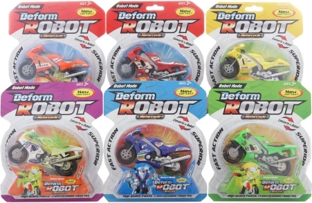 Robot transformable – moto, modelo de plástico para niños