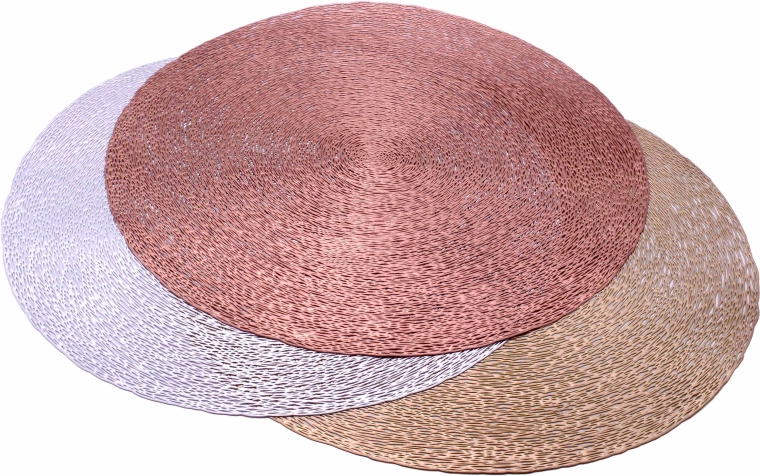 Mantel individual redondo de plástico 38 cm – 3 variantes
