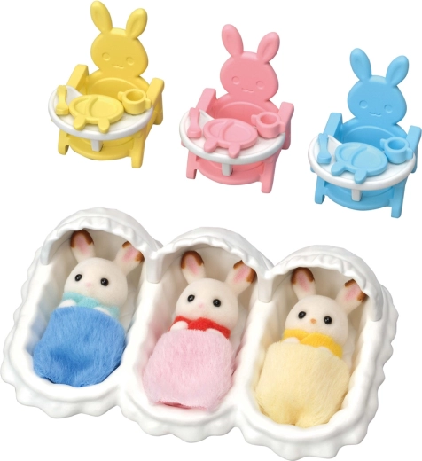Sylvanian Families set de cuidado para trillizos de conejitos Chocolate