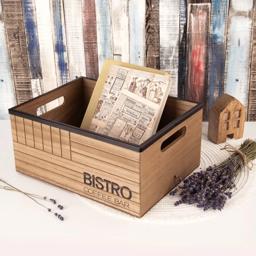 Caja abierta como organizador para papeles y pequeños objetos