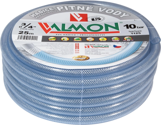 Manguera para agua potable 1/2" 25 m transparente