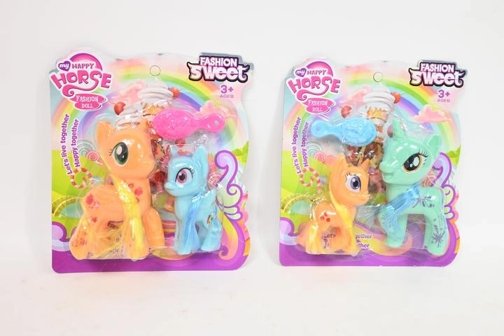 Mini caballos con accesorios