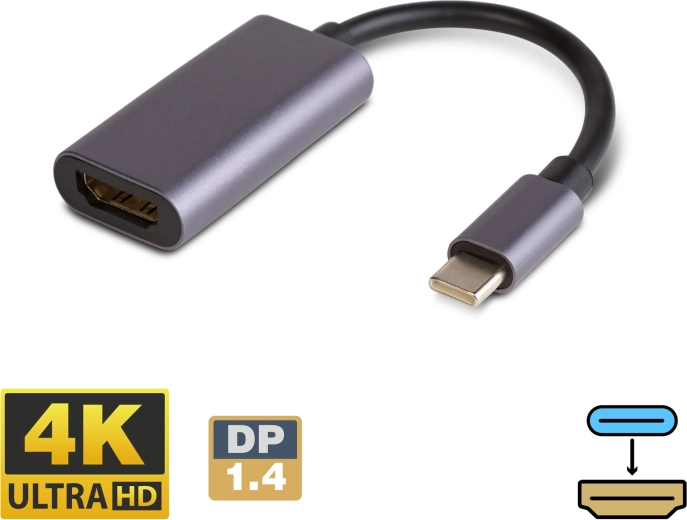 Adaptador USB-C a HDMI 1.4 con soporte para 4K