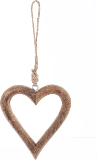 Corazón decorativo colgante mango 15 cm