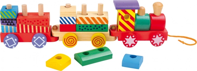 Tren de madera de arrastre multicolor small foot