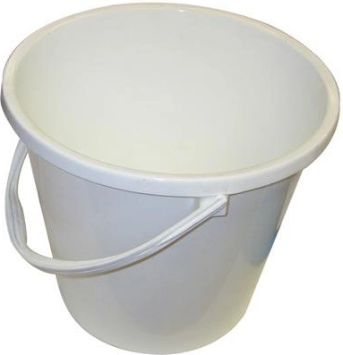 Cubo de plástico de 15 l con medidor, marrón