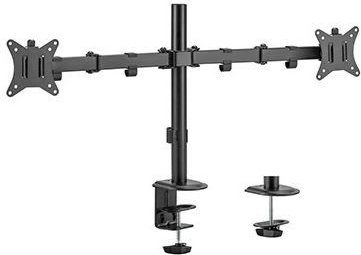 Brazo de escritorio ajustable para dos monitores, hasta 32 pulgadas, 9 kg