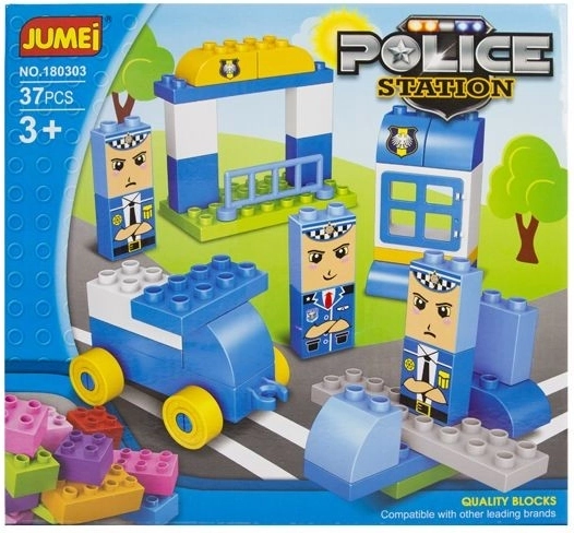 Juego de construcción Jumei comisaría de policía 37 piezas 28 × 26 cm - 1 pieza