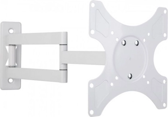 Soporte de pared para LCD/LED de 19-37 pulgadas, doble brazo, ajustable, blanco