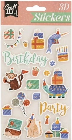 Pegatinas 3D CCG Birthday