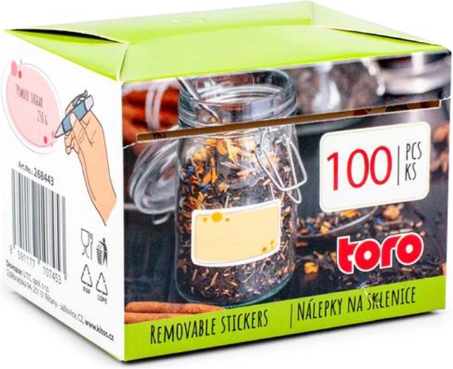 Pegatinas universales – 100 uds., 2 tipos, 6,5 × 4 cm