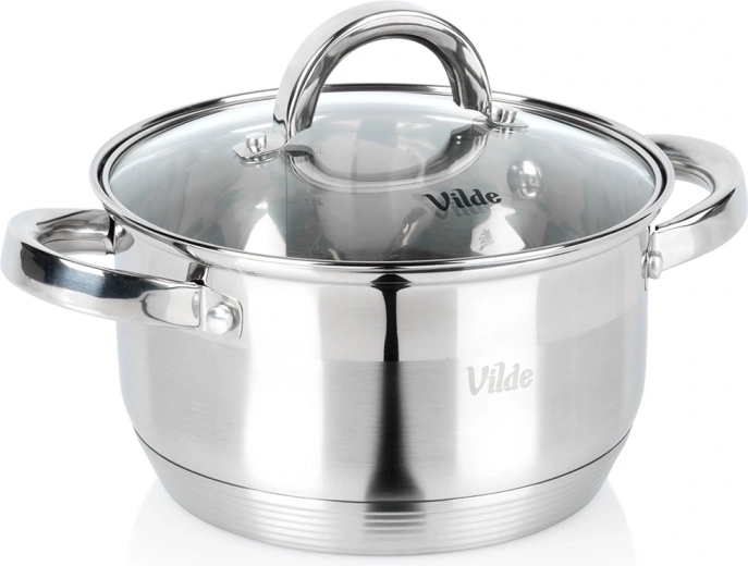 Olla de acero inoxidable con tapa de vidrio INOXCELLENT 18 cm, 2,5 l