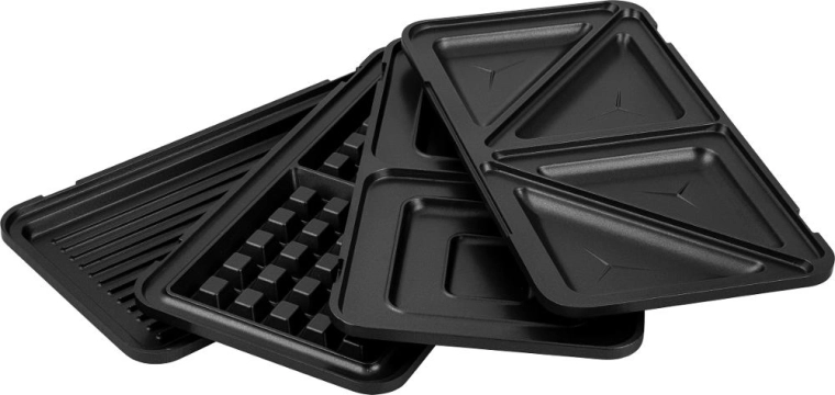 Cuatro placas de cocción intercambiables