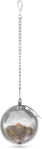 Colador de acero inoxidable para té con cadena 4,5 cm