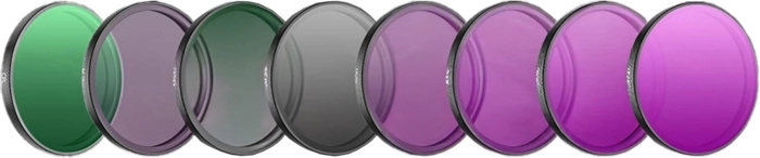Juego de filtros para DJI Osmo Action 6 – CPL, MCUV, ND8/16/32/64, LPR y Black Mist 1/4