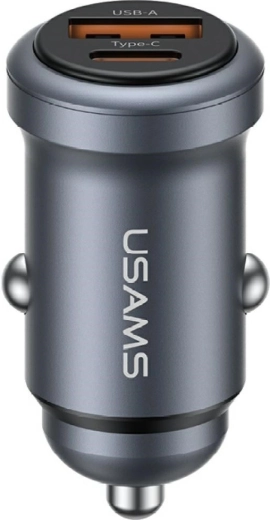 Cargador de coche USAMS 30 W USB-A y USB-C