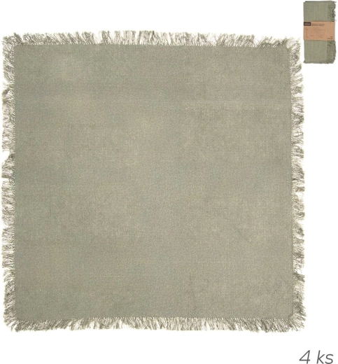 Servilletas de algodón Greenish 45 × 45 cm, 4 uds