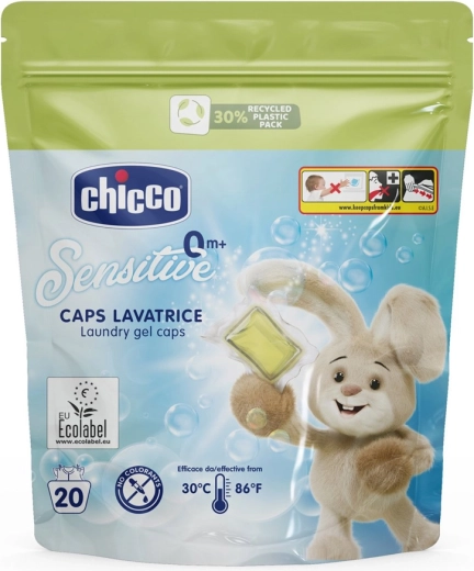 Chicco Cápsulas de detergente Baby Sensitive para ropa de bebé 20 unidades