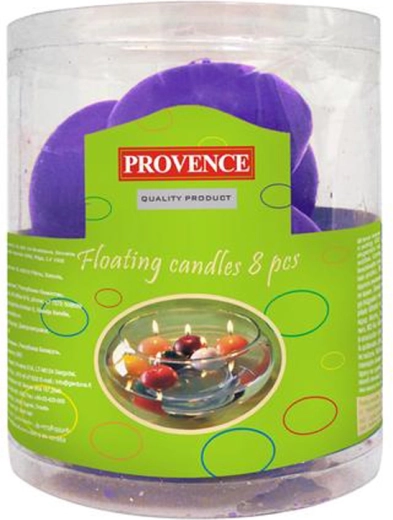 Velas flotantes moradas 8 uds