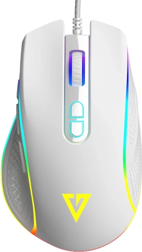 Ratón gaming con cable MODECOM Volcano Veles blanco
