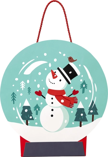 Bolsas de regalo navideñas con muñeco de nieve - 12 uds.