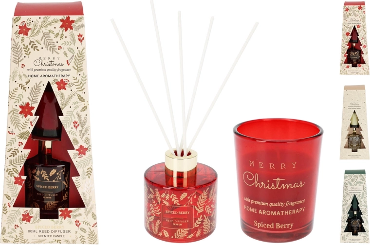 Difusor de aroma de 80 ml y vela aromática de 60 g, surtido de modelos - 1 unidad