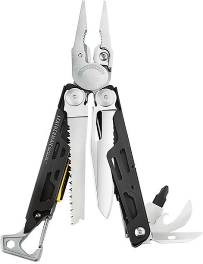 Herramienta multifunción Leatherman Signal con 19 funciones, negra y plateada