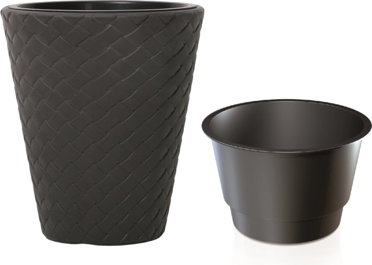 Maceta Matuba con inserto 40 cm antracita