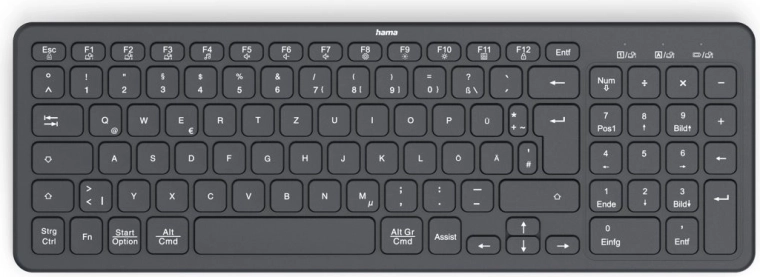 Teclado inalámbrico Hama WK-300 negro
