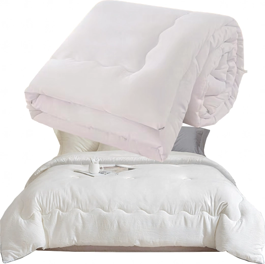 Edredón transpirable para todo el año 200 × 220 cm blanco