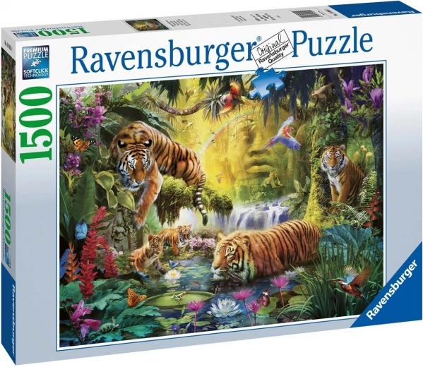 Puzzle de 1500 piezas Tigres tranquilos RAVENSBURGER