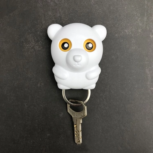 Perchero de pared para llaves – osito blanco