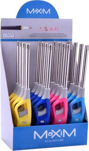 Encendedor recargable de llama MAXIM 26,5 cm – mezcla de colores