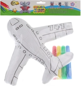 Avión para colorear con rotuladores lavables