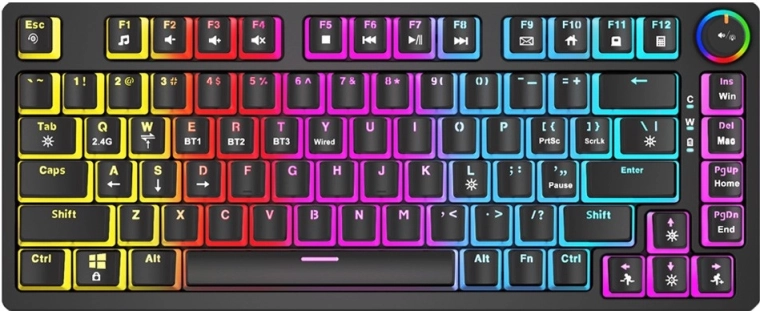 Teclado mecánico inalámbrico Savio Phenix RGB