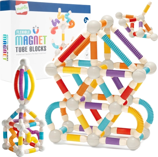 Tubos de construcción magnéticos – 42 piezas